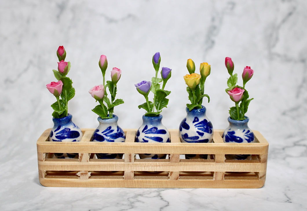 Tiny Roses in a Vase